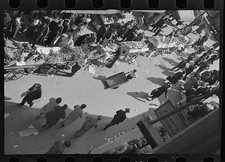 Provincetown Massachusetts 1940 Market Street Scene Crowds Produce Stalls FSA picture