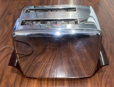 Vintage MCM Toastmaster Powermatic Super Deluxe Model 1B16 Toaster Chrome Works picture
