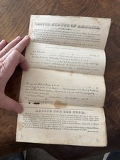 RARE 1853 APICULTURE PATENT FORM BEEKEEPING WAYNE KENNEBEC MAINE PRE CIVIL WAR picture