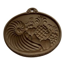 Hartstone Cookie Mold Peace And Plenty Cornucopia Design In Color Brown picture