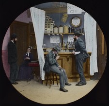 Photo THE FOOLS PENCE NO2 C1890 VICTORIAN STORY Magic Lantern Slide PUB SET picture