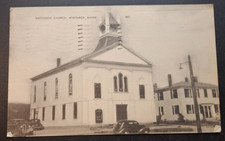 Winthrop Maine Postcard Methodist Church 1949 picture