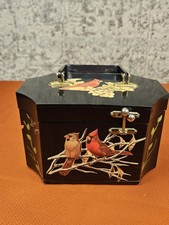 Vtg Vicki Jean Wood Robin Curio Box picture
