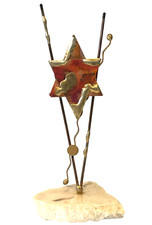 Jewish Star Of David Brass & Copper Art Jerusalem Judaica Judaism Israel Hebrew picture