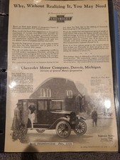 1924 Chevrolet Vintage Car Print Ad Chevy Superior Sedan General Motors 7.5
