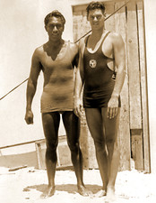 1927 Duke Kahanamoku and Johnny Weissmuller Old Photo 8.5