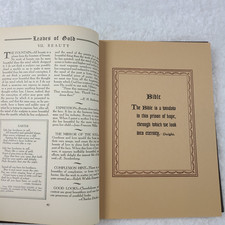 Vintage 1952 Leaves of Gold Clyde Francis Lytle Cord Bound Inspirational Book picture