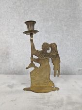 Vintage Classic Brass Angel Candle Holder Holiday Church Christmas picture