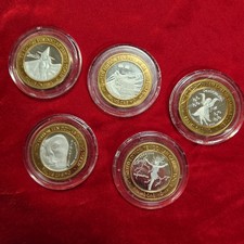 Casino Silver Strikes 2005 Halloween Palms Ltd Edition 5pc set .999 silver picture