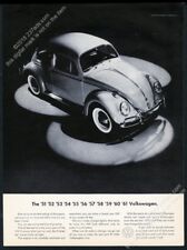 1961 VW Beetle classic car photo in spotlight 11x8 Volkswagen print ad picture