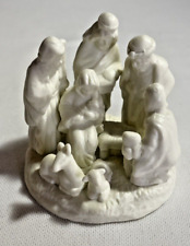 Vintage Ceramic Nativity Scene Unpainted White Small - single piece picture