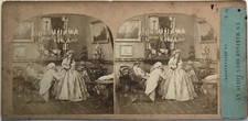 A Wedding Under Louis XV The Declaration Stereo Vintage Albumen Photo 1859 picture