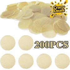 200PC 3 /4 Inch Heavy Duty High Quality Round Brass Pipe Screen Filter Gold picture