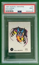 1986 Marvel Universe #10 Wolverine X-Men Stickers Rare PSA 9 MINT picture