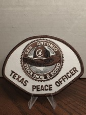 Vintage San Antonio Stock Show Rodeo Peace Officer Texas Police Patch Security picture