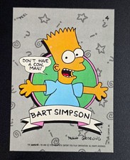 1990 Topps The Simpsons Sticker Trading Card #4 Bart Simpson Matt Groening picture