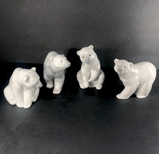 VINTAGE Set Of Four Lladro Polar Bears RARE picture