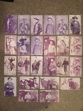 Vintage Cowboy Western Movie Star Exhibit Arcade Cards Lot of 24 1920s-30s picture