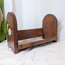 Vintage Hand-Painted Wooden Book Trough Desktop Book Display picture