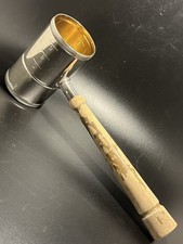 Vintage Napier Silverplate Double Sided Cocktail Gavel w/ Wooden Handle picture