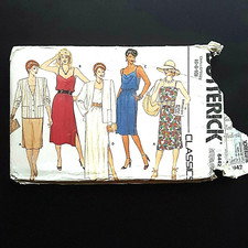Butterick Classics 6642 80s Size 6 8 10 UNCUT Misses Dress Sun dress and Jacket picture