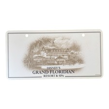 Walt Disney Grand Floridian Beach Spa Resort Plastic License Plate picture