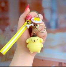 Sanrio POMPOMPURIN Key Chain Keyring Bag Charm Holder Backpack Cute Dog NEW picture