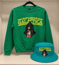 New Vintage Battlestar Galactica XL Sweatshirt and Hat from Universal Studios picture