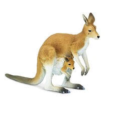 Kangaroo with Joey Miniature Animal Safari Toy Figure 4.75