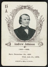 1905 PL9-1 Cincinnati Game Co. Andrew Johnson (US President) VG; corner wrinkle picture