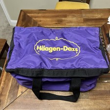 Vintage HAAGEN-DAZS BOYSENBERRY Insulated Delivery Bag MADE IN USA by Climax Ind picture