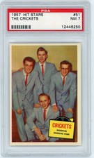 1957 Topps Hit Stars # 51 The Crickets / Buddy Holly ROOKIE PSA 7 picture