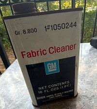 Vintage GM Fabric Cleaner 16 Fl. Oz. Gas & Oil Theme Advertising Can picture
