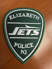 Elizabeth Police Department New Jersey PD New York Jets Football Patch NJ Rare picture
