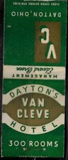 Vintage Pre 1950's Van Cleve Dayton's Hotel Ohio Matchbook picture