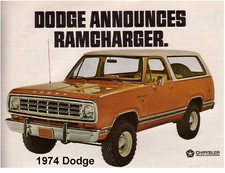 1974 Dodge Ramcharger Auto Refrigerator / Tool Box / Magnet picture