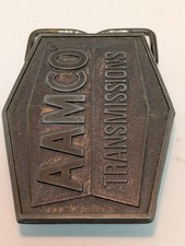 Vtg Retro Belt Buckle Aamco Transmissions Patina American Advertising Automoblia picture