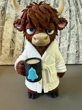 Highland Cow Figurine 9” 3D Printed Coffee Lover Gift Farmhouse Decor picture