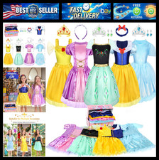 LIMIROLER Princess Dress Up Clothes for Little Girl Role Play Costume Gift Set P picture