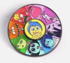 Inside Out Spinning Enamel Pin -Disney Pixar Emotions Double back 2