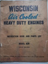 1930s-40s WISCONSIN AIR COOLED HEAVY DUTY ENGINES Instructions BOOK picture
