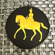 Black & Gold Queen Eliz II Commemorative Collector Piece, 3”  x 1/2” , Wedgwood picture