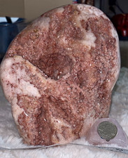 8”x7”x5” 13.2lbs Pink amethyst x iron inclusions picture