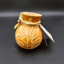 Carved Gourd Hawaiian Folk Art Vase Pala Ai Designs Marian Kaaa 3