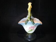 Vintage Hull Pottery  Woodland Basket Vase with Handle no. W9-8-3/4