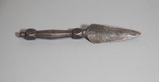 Real Rare Nice Tibet 18th Century Old Antique Buddhist Iron Phurba Portable Size picture