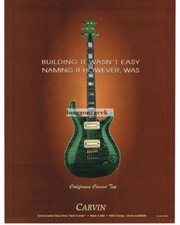 2005 CARVIN California Carved Top Green Electric Guitar Vintage Ad  picture