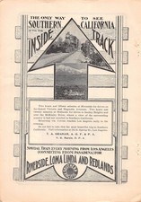 antique 1905 ad INSIDE TRACK Southern Pacific Riverside Loma Linda Redlands CA picture