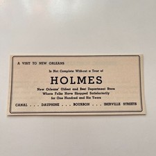 A Visit To New Orleans Tour of Holmes 1949 New Orleans Ad TAK1-M38 picture
