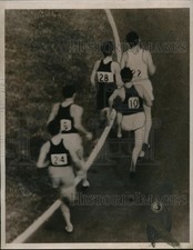 1939 Press Photo Wooderson, Rideout, Fenske in track race at Princeton picture